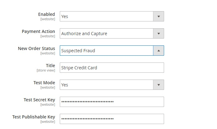 magento with stripe